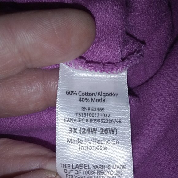 Lot of 2 Terra & Sky Loose Fit Cropped Capri Sweatpants Plus Size 3X (24W/26W) - Picture 6 of 15